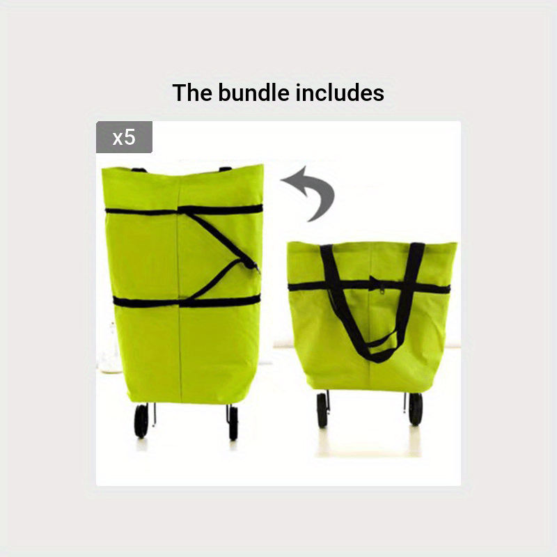 Collapsible Trolley Bags Folding Shopping Bag with Wheels Foldable Shopping  Cart Reusable Shopping Bags Grocery Bags Shopping Trolley Bag on Wheels