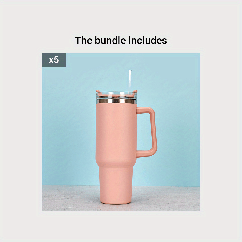 X-Go 40 oz Tumbler with Handle and Straw Lid Stainless Steel Wall Vacuum Insulated Tumblers Travel Mug for Hot and Cold Beverages Thermos Travel