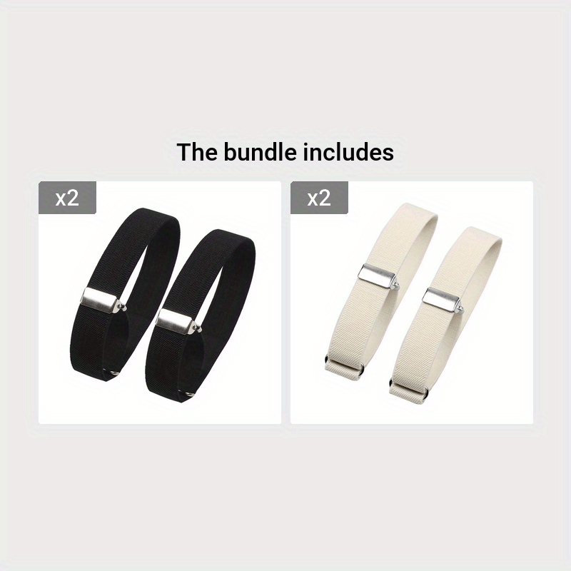 2pcs Men Women Elastic Adjustable Shirt Sleeve Holders Garter Strap Arm Band  NEW