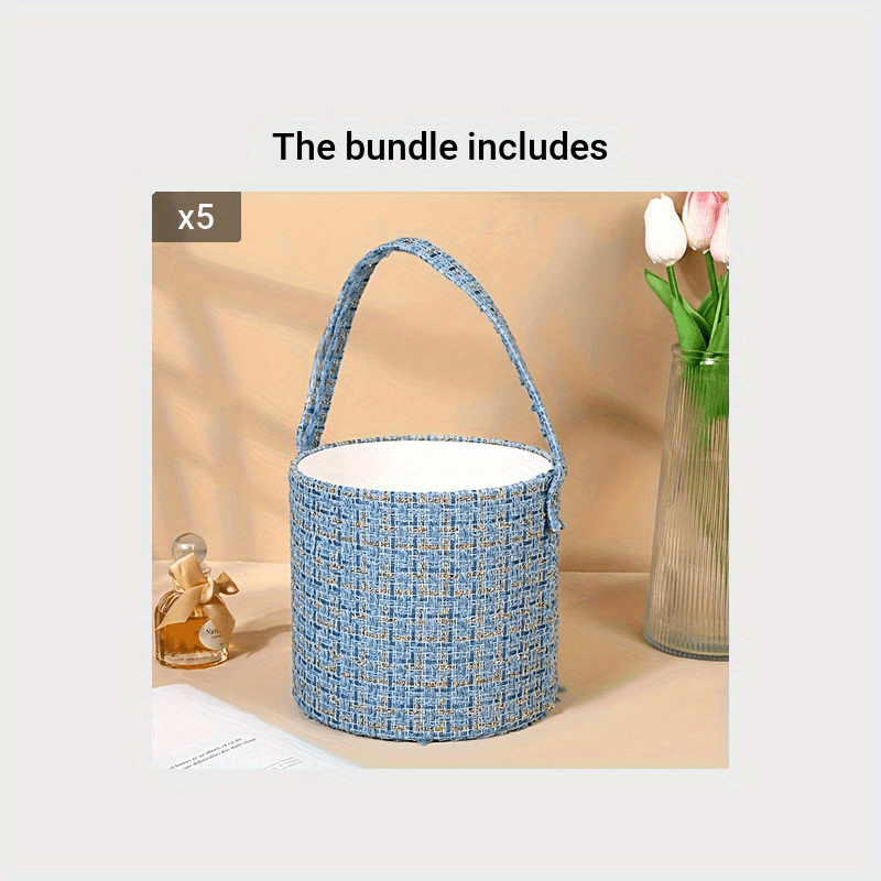Plaid Flower Packaging Bags Wedding Gift Boxes