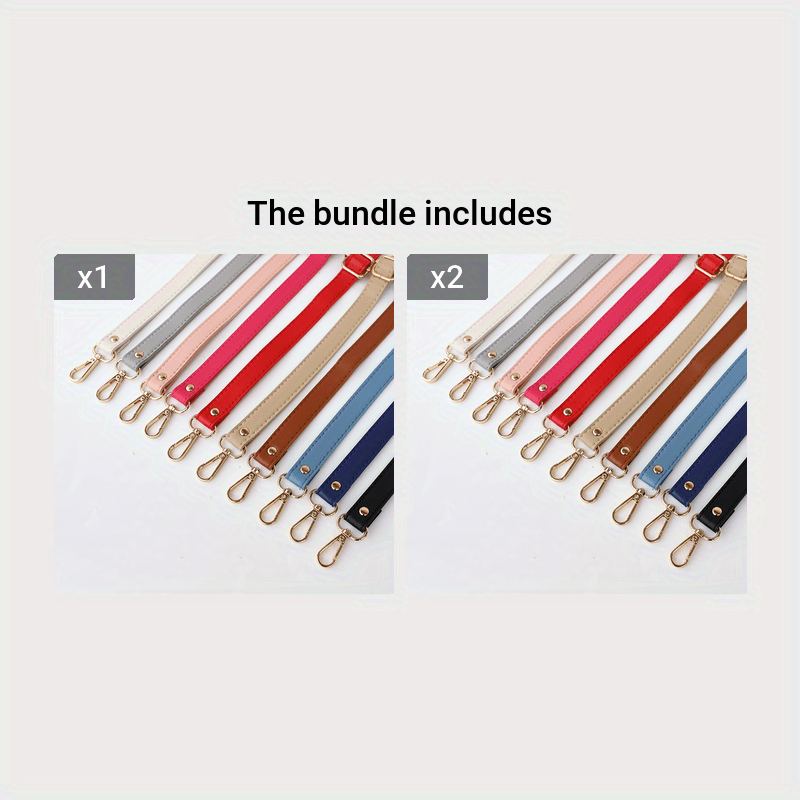 2 Pack PU Leather Shoulder Handles Strap Belt Leather Strap For Purse  Handbag Shoulder Bag DIY 