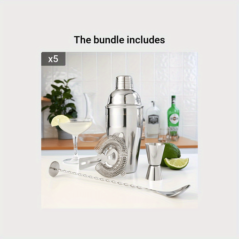 [Bundle] Cocktail Shaker Set - STAINLESS STEEL SHAKER 