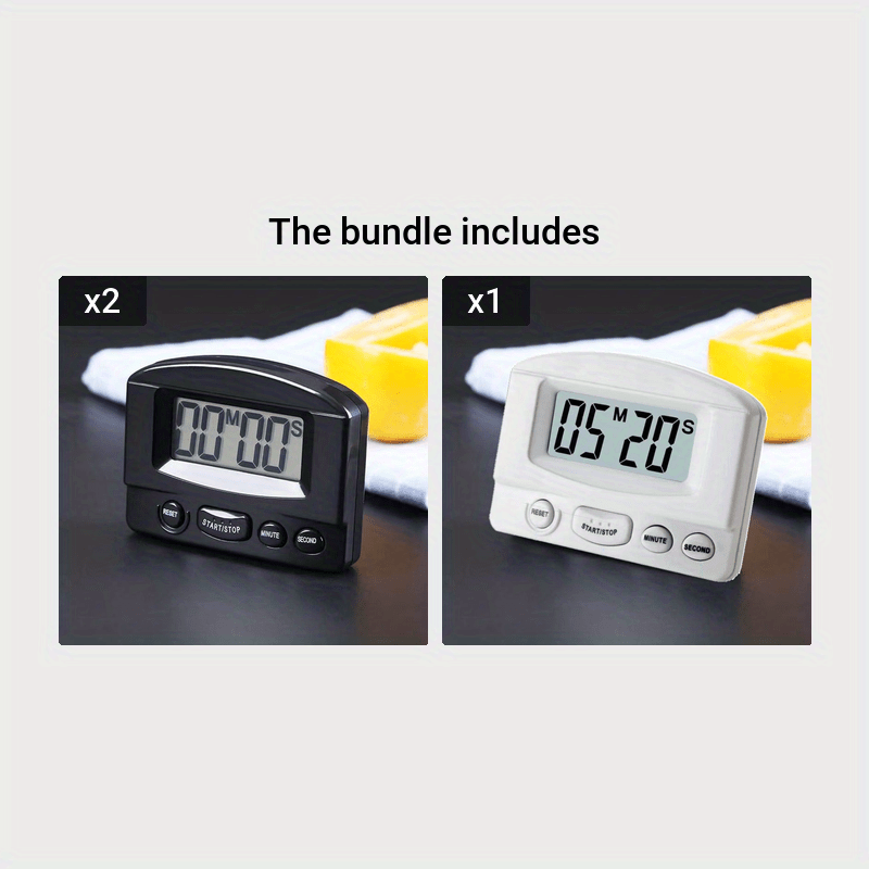 Countdown Electric clock LCD digital kitchen electromagnetic cooking timer