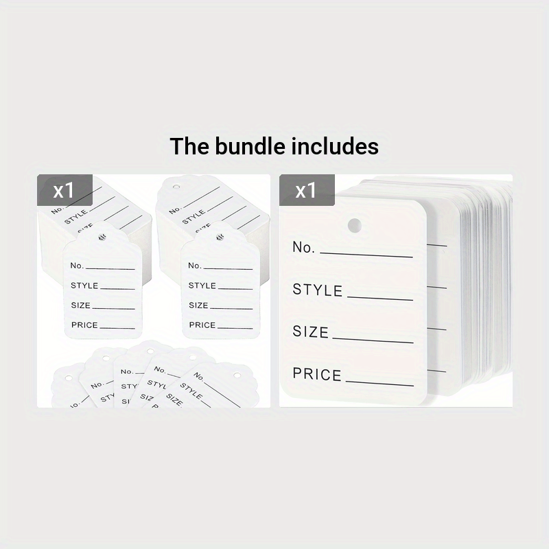 WeLiu 900 Pcs Price Tags Clothes Size Tags Coupon Tags Making Tag White Store Tags Clothing Tags 1.77 x 1.38 Inches