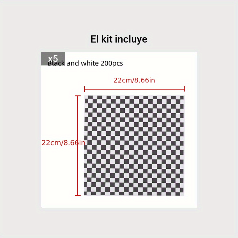 10 unids / set papel encerado para envasado de alimentos