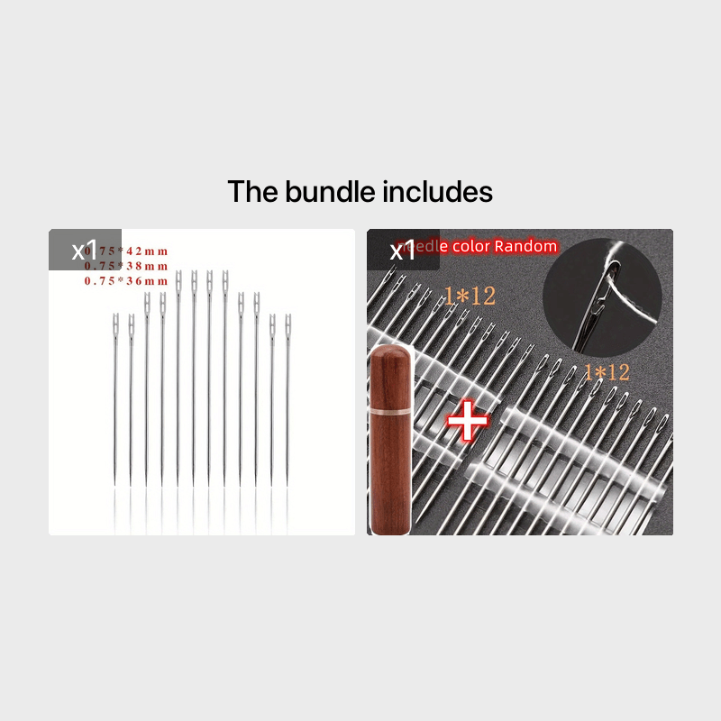 Blind Sewing Needles Elderly Big Hole Stainless Steel Needle - Temu