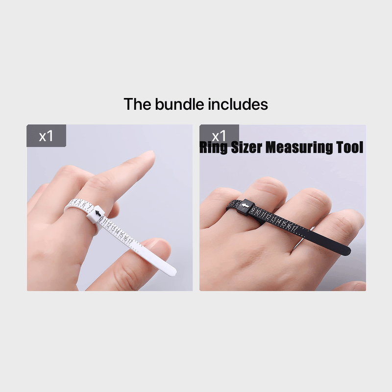 1pc Portable Finger Ring Sizer Tool With Measuring Tape, Ring Gauge