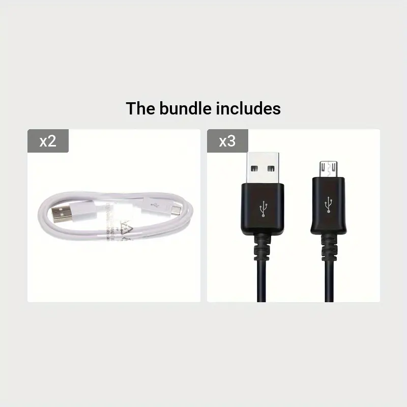 3pcs 100cm/3ft Câble Micro Usb Chargeur Android Câble Charge - Temu Canada