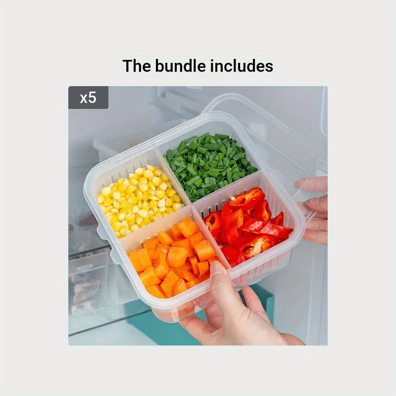 Kühlschrank Lagerung Box 4/6 Grid Lebensmittel Gemüse Obst