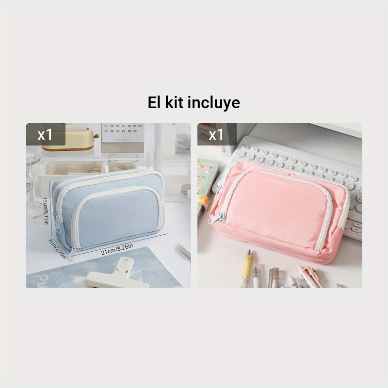 Cutecore - Estuche Para Lápices Con Bonitos Pines Y2K De Tablero De Ajedrez, Bolsa Para Lápices Kawaii, Suministros Escolares Estéticos (rojo