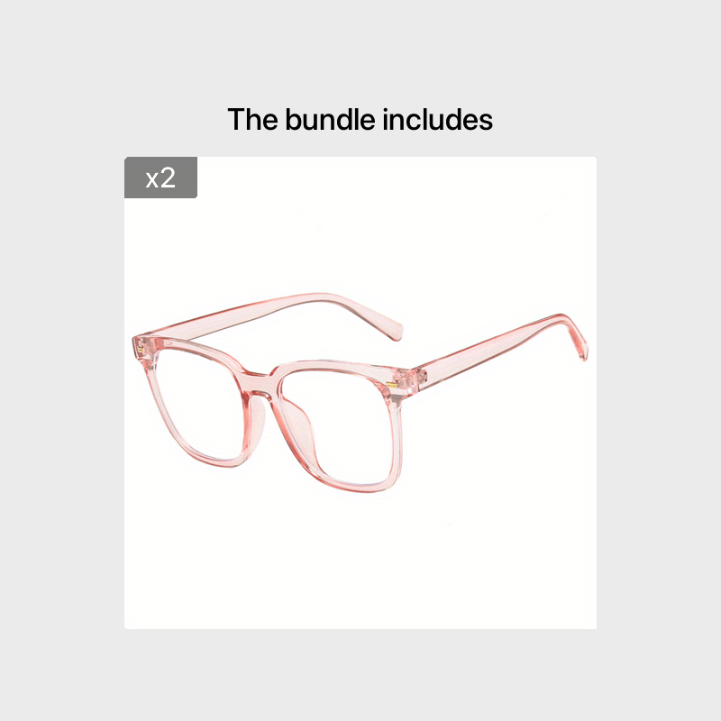 Thick Oversized Square Computer Glasses UV400 Protection
