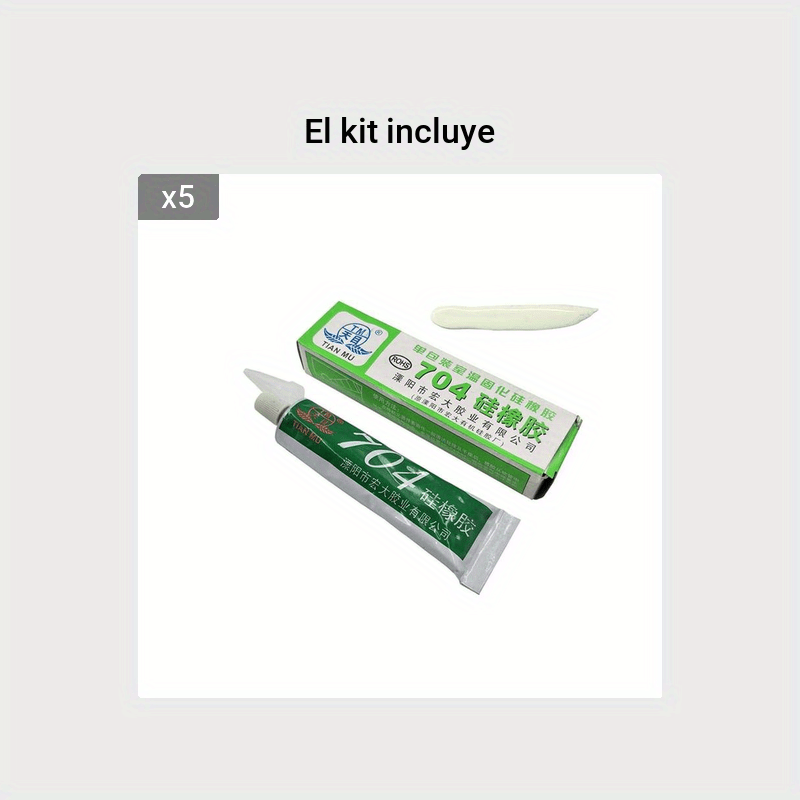 Sellador de silicona RTV, blanco, 10 oz.