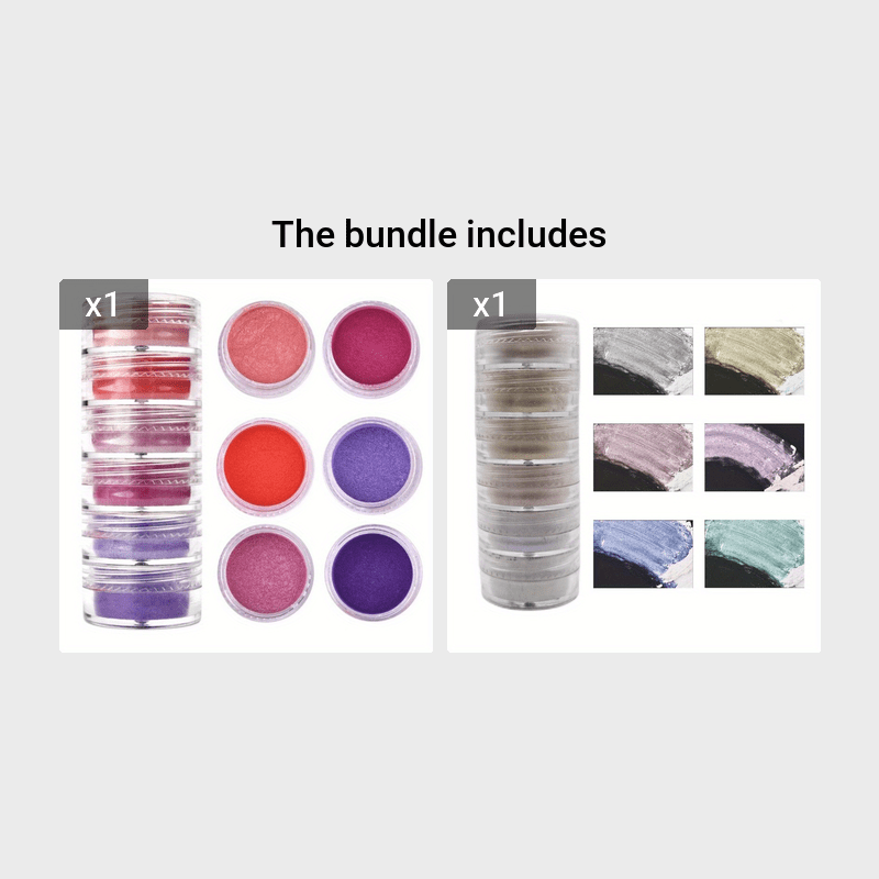 Mica Powder Pigment,15 Color Powder Resin Organized with Pearlescent Pearl  Luster for DIY Soap Making, for Slime, Adhesive Pigments, Bath Bomb Dyes