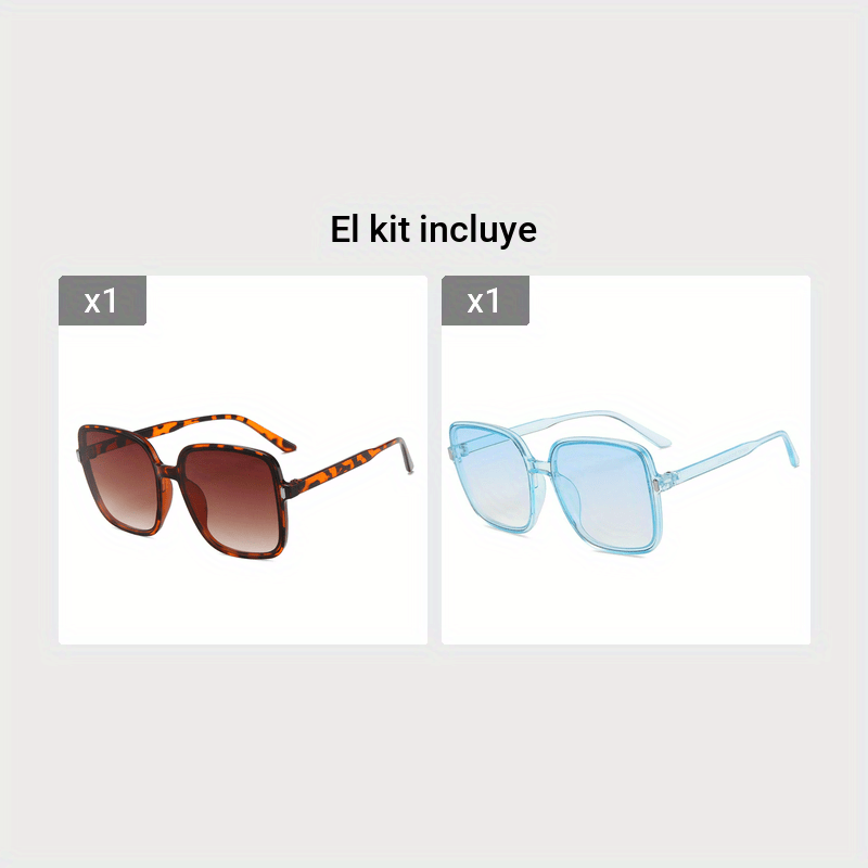 Gafas De Sol Gran Tamaño Moda Retro 2022 Para Hombre Mujer Lentes Cuadrados  Lujo