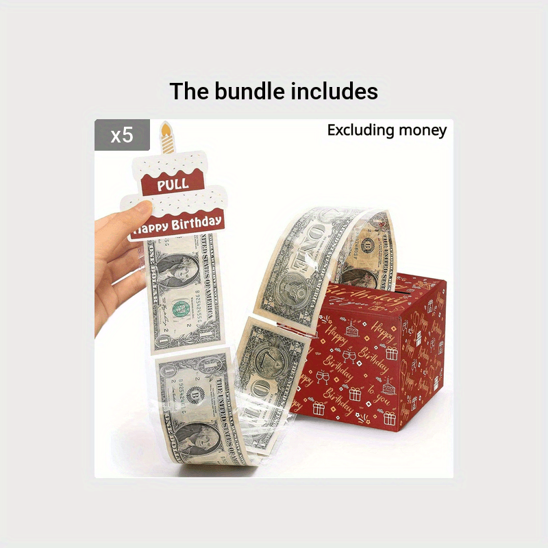 Pull-Out Birthday Money Box - Fun Way to Gift Cash