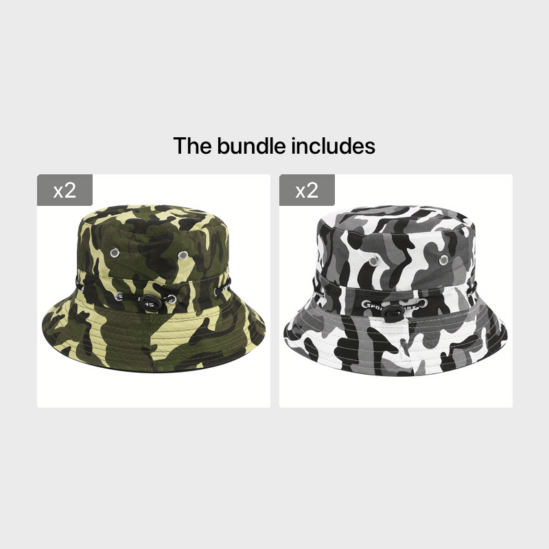 Adult Style Basin Hat Outdoor Sunshade Camouflage Hat Classic