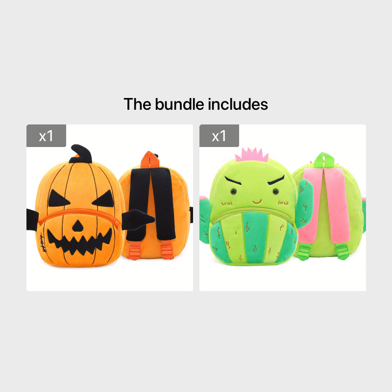 Kids Cartoon Veggie Fruit Schoolbag Backpack