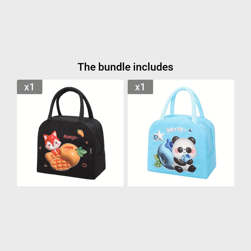 Cartoon Pattern Insulation Bag Portable Lunch Bag for Outdoor Camping School