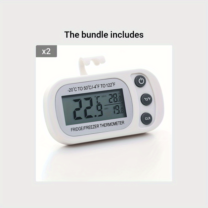  Refrigerator Thermometer, 2 Pack Fridge Thermometer