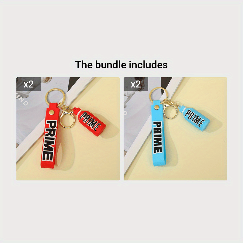 prime Drink Beverage Bottle Key Chain Pvc Soft Rubber - Temu