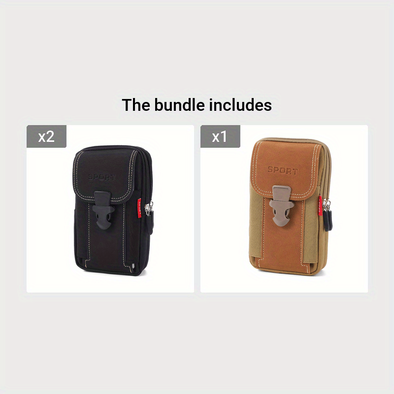 Men Phone Holster Canvas Waist Bag Multi functional Temu Canada