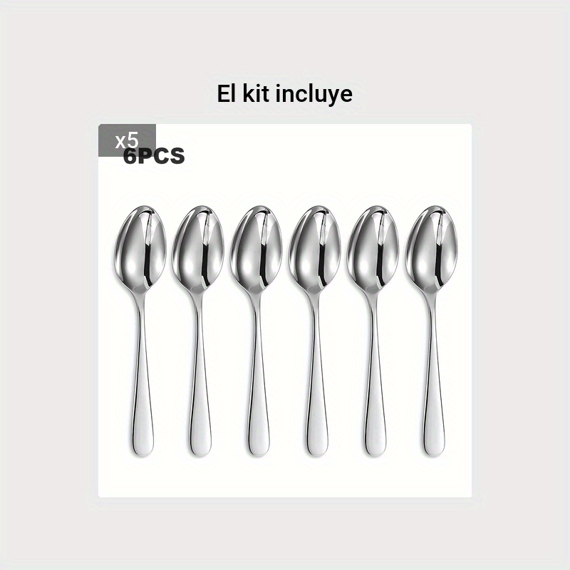 Cucharas de Cena de Acero Inoxidable de 12 Pcs Para Cocina o Restaurante  6.7 Inc