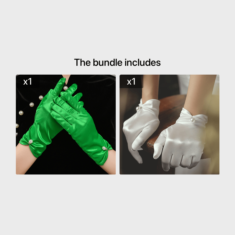 fleckhandschuhe hochzeit satin schleifenhandschuhe - Temu Germany