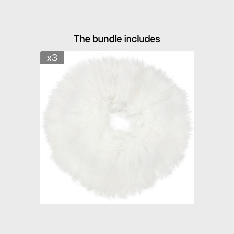 Faux Rabbit Fur Hair Scrunchies Elastic Hair Band 1pc