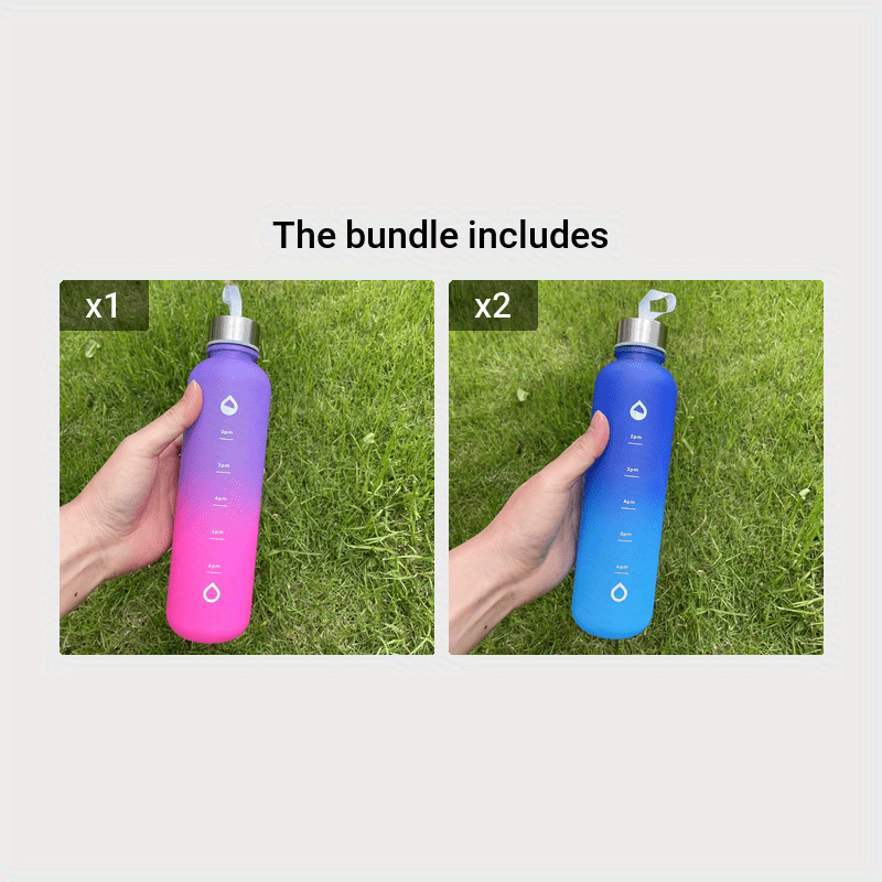 Portable Sports Water Bottle Large Capacity Pvc Free - Temu