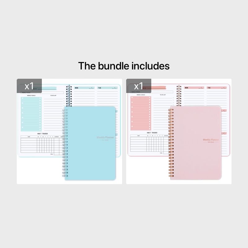 1pc Trees Spiral Undated A5 Daily Weekly Notebook Planner Agenda, Stationery Office School Supplies, Record daily plans to achieve future goals, 8, 3*5, 5 Inches, 52 Sheets, 3pcs stickers, 4, 7*7, 7 inches 2 1pc Trees Spiral Undated A5 Daily Weekly Notebook Planner Agenda, Stationery Office School Supplies, Record daily plans to achieve future goals, 8, 3*5, 5 Inches, 52 Sheets, 3pcs stickers, 4, 7*7, 7 inches - Image 2