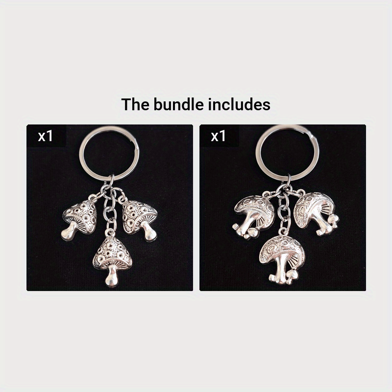 Cool Keychain Simple Key Pendant Mushroom Girl Key Ring, Creative Keychain for Men,Key Chain Men,Temu