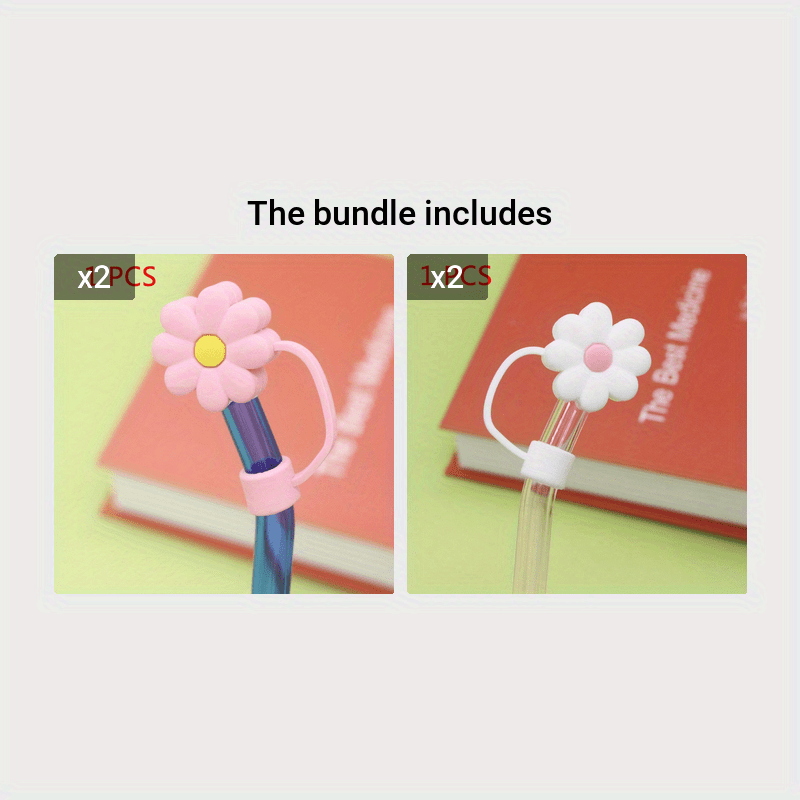 2pcs Silicone Straw Tips Cover Reusable Cloud Shape Straw Toppers Cloud Drinking Straw Tips Lids Splash Proof Straw Cover Plugs for 6-8 mm Straw