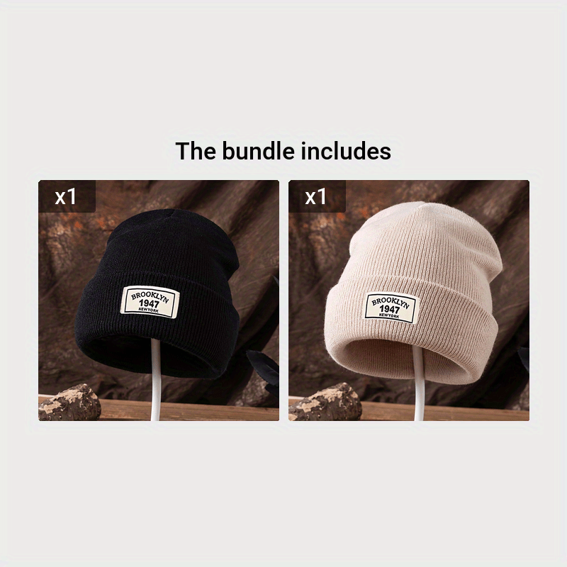 1947 knitted beanie unisex outdoor ski pullover hat - Temu