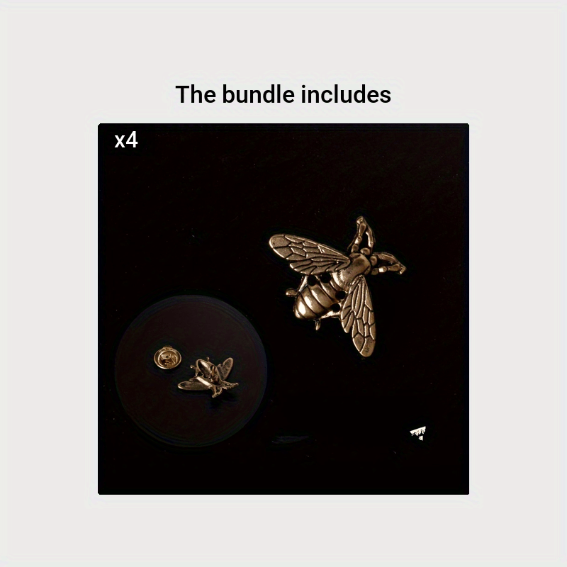 TEMU 1pc Broche Élégante Vintage Abeille - Épingle en avec Design Intricat de Guêpe, Parfait pour Vêtements et Sacs à Dos, Accessoires Abeille
