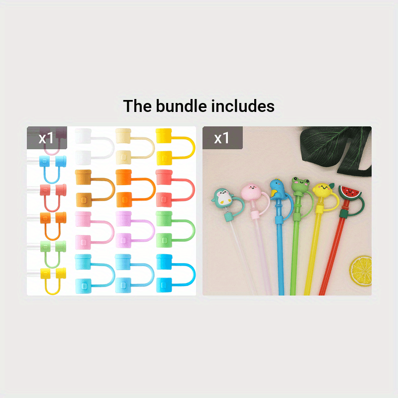 6 Pack Silicone Straw Tips Cover, Reusable Drinking Straw Cover, Dust-Proof  Straw Plugs for 7 to 8 mm Straws, Portable Silicone Straw Tip Covers