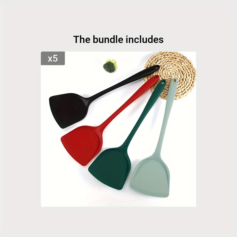 1pc Kitchen Utensil Silicone Spatula Non-stick Surface Special Spatula  Cooking Spatula High Temperature Resistant Anti Scalding Food Grade Kitchen  Ute