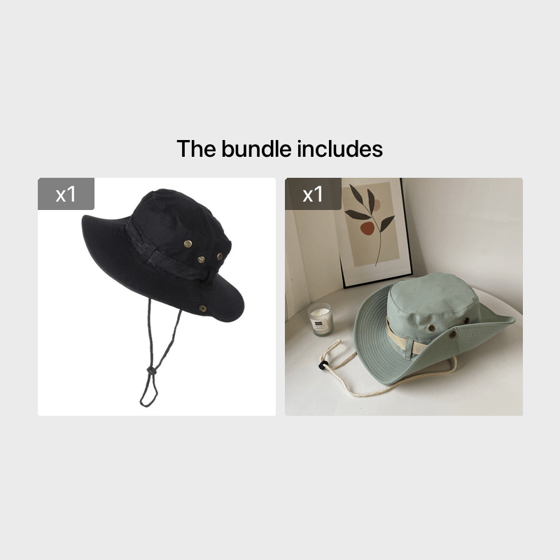 Men's Solid Outdoor Fisherman Hat