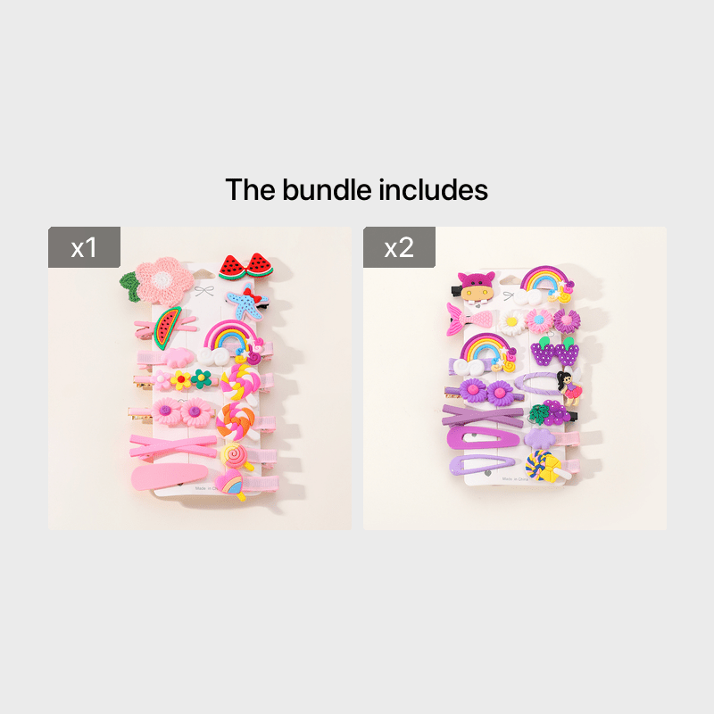 70 Pcs Cute Fruit Kids Hair Clips for Toddler Girls,Hair Pins for  Girls,Girl Barrettes for Hair,Fun Candy Rainbow Hair Accessories Set