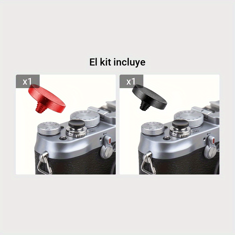 Juego De 4 Botones De Obturador Para Cámara - Aleación De Aluminio, Colores Negro, Plateado, Rojo Y Dorado, Compatibles Con Varias Marcas