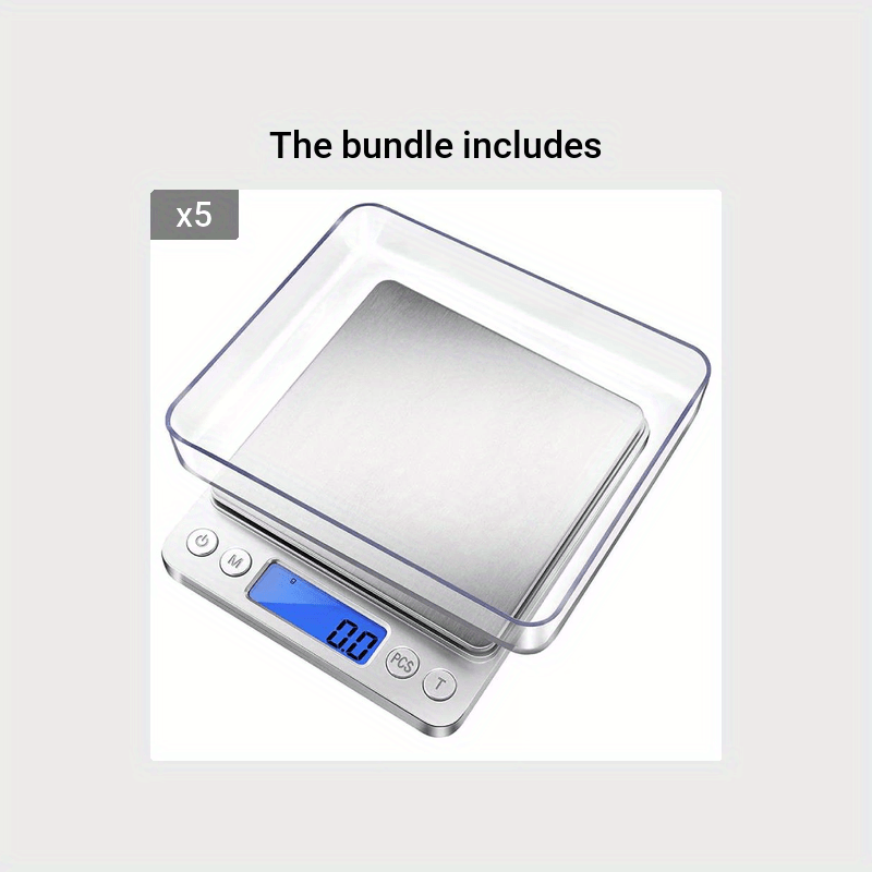 CHWARES Food Scale, Rechargeable Kitchen Scale with Trays 3000g/0.1g, Small  Scale with Tare Function Digital Scale Grams and Ounces for Weight Loss