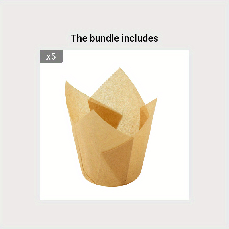 50pcs Standard Natural Cupcake Liners, No Smell, Grease-Proof Paper Muffin  Baking Cups Paper Cups,Gift Hat Baking Cups ,Cupcake Wrapper for Party,  Wedding, Birthday, Christmas