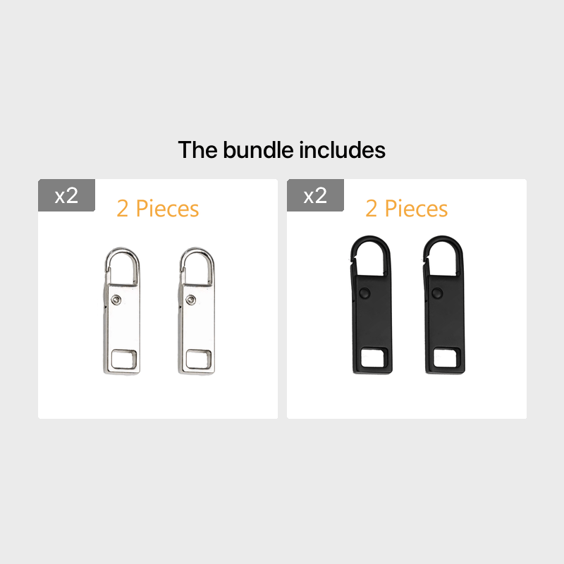 Zipper Pull Tab Replacement Metal Zipper Extender Handle Holder 10 Pieces