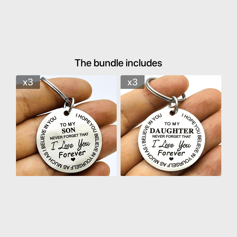 1pc Inspirational Keychain For Daughter/Son - Encouraging  Birthday/Graduation Gift From Mom/Dad