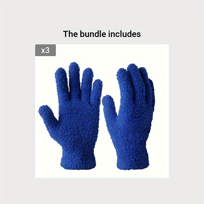 Microfiber Dusting Gloves , Dusting Cleaning Glove for Plants, Blinds,  Lamps,and Small Hard to Reach Corners(Pink+Blue) 