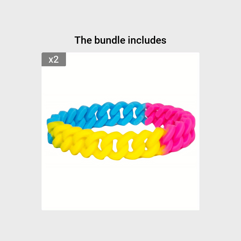 Rubber on sale rainbow bracelets