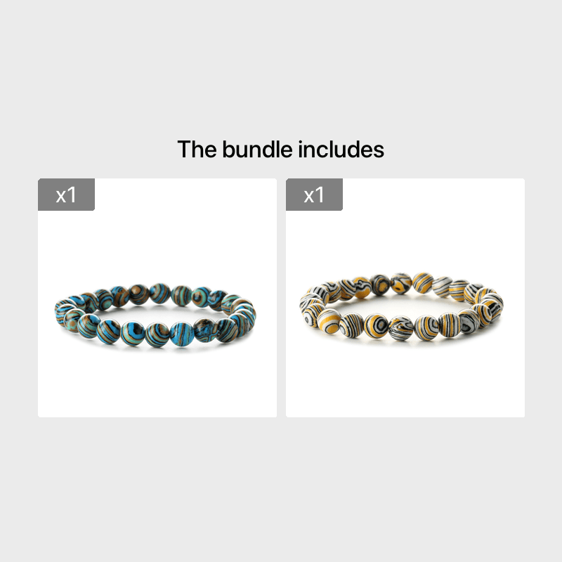 Natural Stone Cat Eye Malachite Bracelet 8mm Bead String