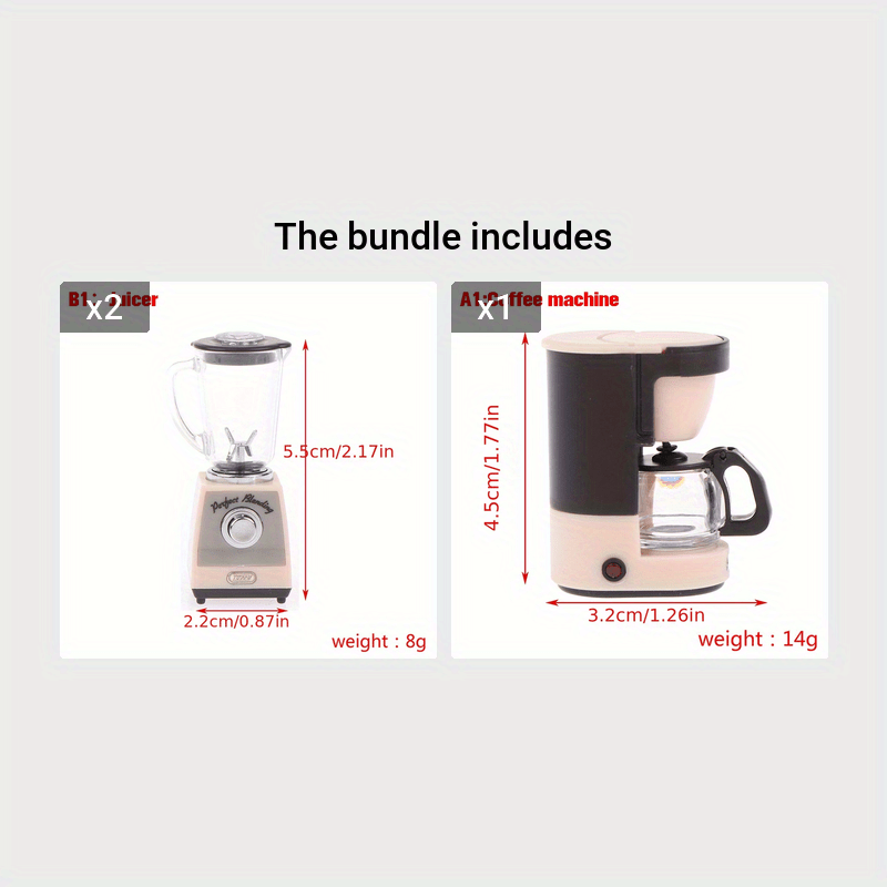 1:6 Scale Miniature Coffee Machine Dolls House Espresso Machine Mini Tiny Coffee  Maker for Dollshouse 