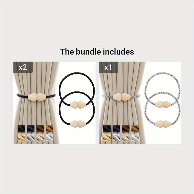 6 Pezzi Fermatende Per Tende Beige - SHEIN ALIA