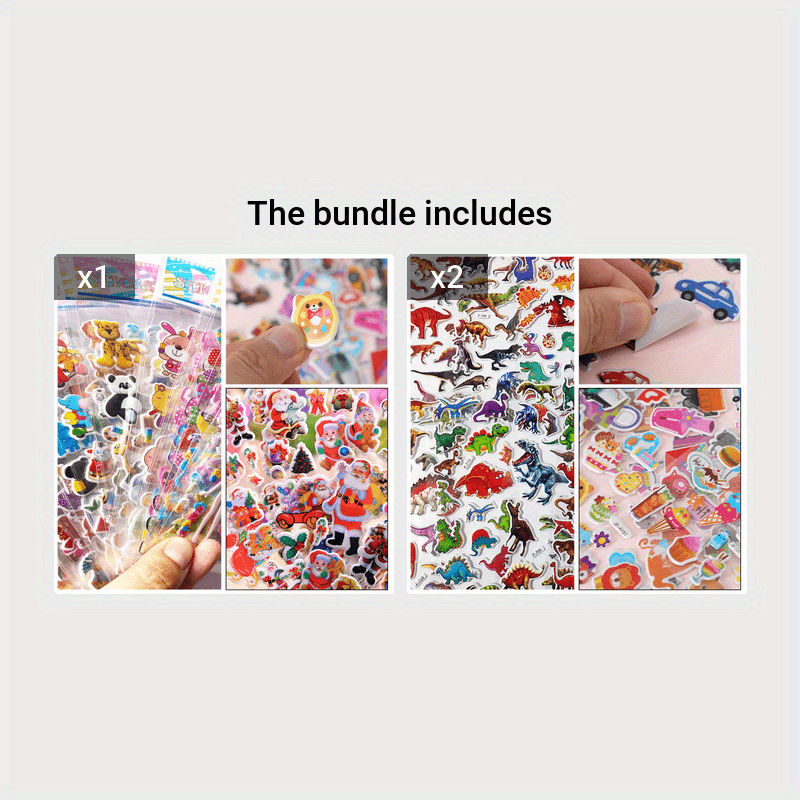 24 Different Sheets 3d Stickers For Kids Toddlers 550+ Vivid - Temu