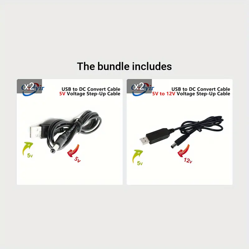Usb Convert Cable 5v 5v 9v 12v Voltage Step Cable 5 5x2 1mm Connect Male 1m, Quick & Secure Online Checkout